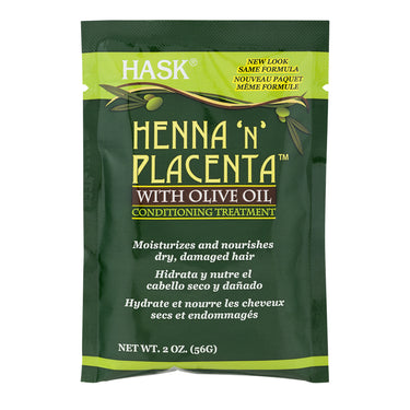 Hask Henna ‘N’ Placenta with Olive Oil Conditioning Treatment 2 oz - ANNS BEAUTY SUPPLY